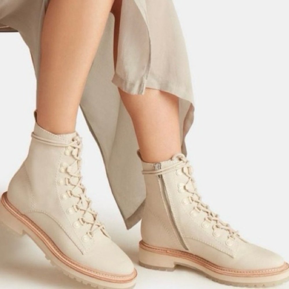 Dolce Vita Whitney Lace-Up Ankle Boots Sandstone